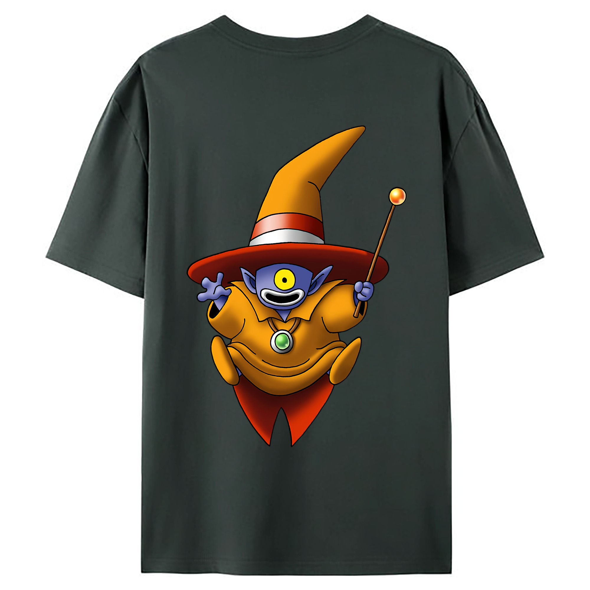 （画像用） ドラゴンクエスト Doragon Kuesuto Dragon Quest 綿100％ メンズ半袖Tシャツ（バックプリント） 通気性